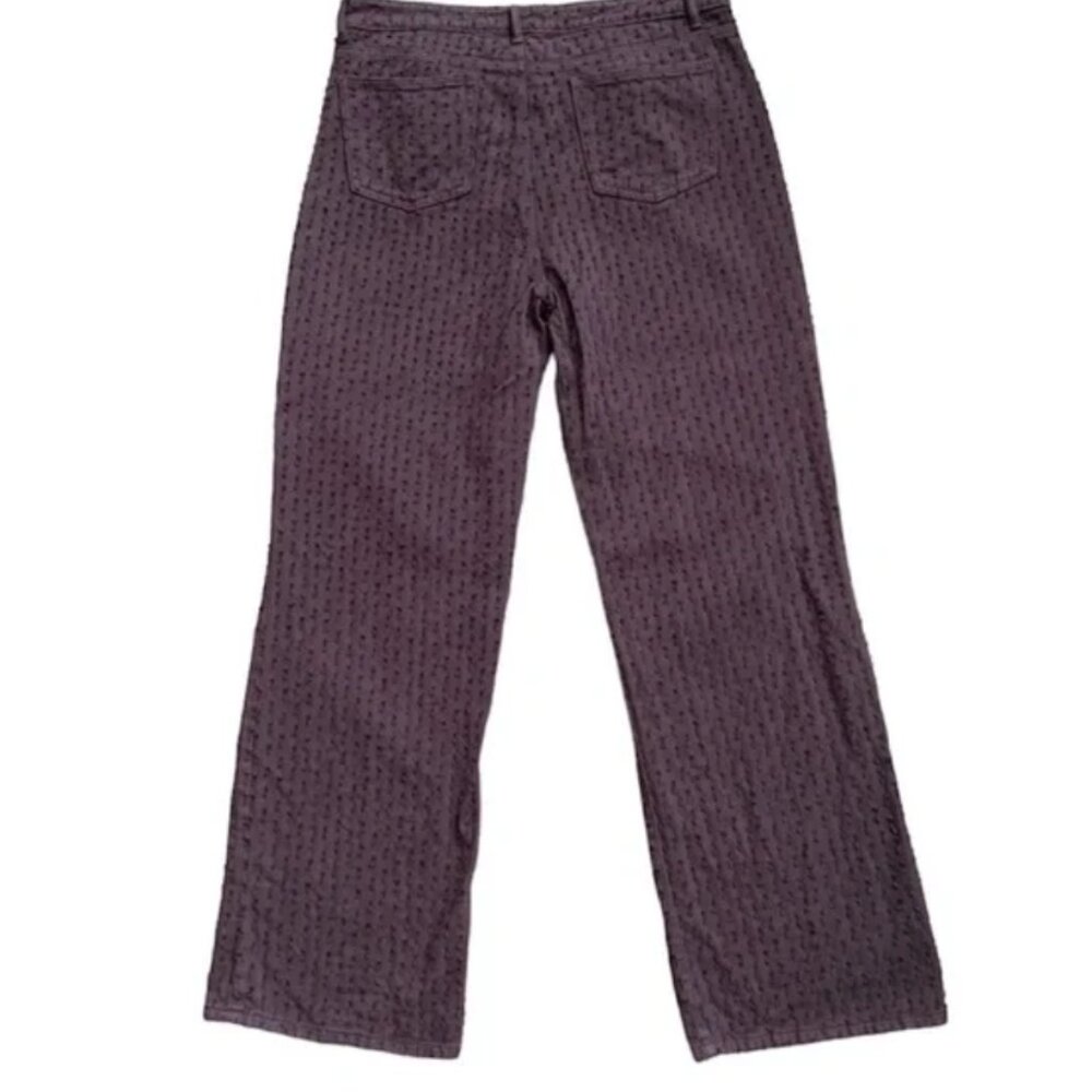 PRETTY LITTLE THING Brown Textured High- waisted 5 Pocket Jean- Sz 10 - Picture 3 of 7